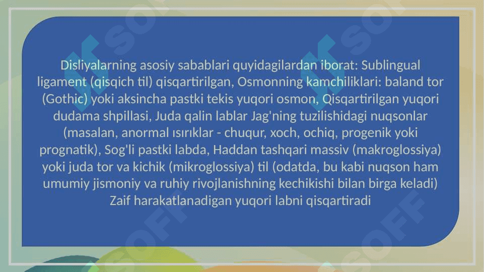 DISLALIYANI BARTARAF ETISHDA LOGOPEDIK TA'SIR METODIKASI 8