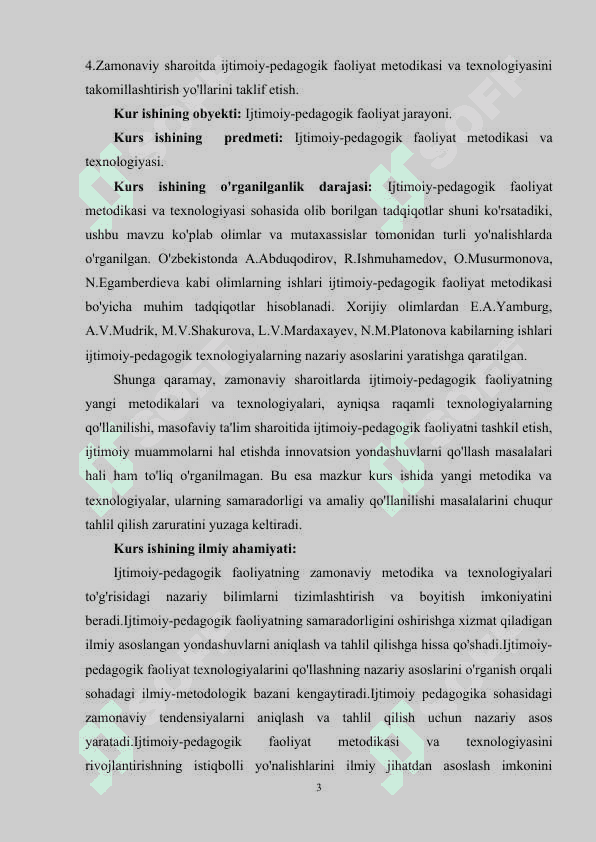 IJTIMOIY-PEDAGOGIK FAOLIYAT METODIKASI VA TEXNOLOGIYASI 3