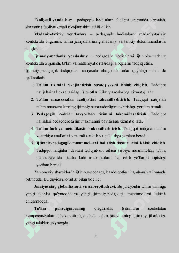 IJTIMOIY-PEDAGOGIK TADQIQOTLAR 7