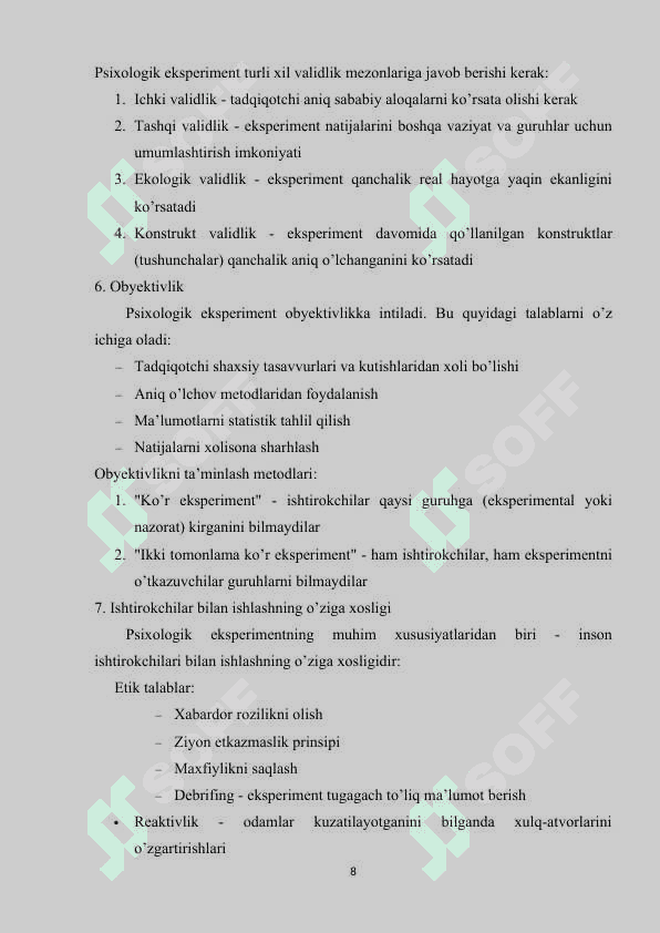 Psixologiyada eksperimental metodining tarixi 8