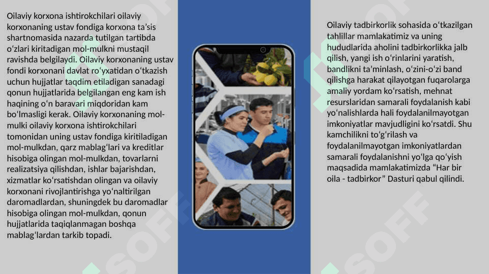 Ozbekistona oilaviy tadbirkorlikni rivojlantirishning oziga hos ususiyatlari 5