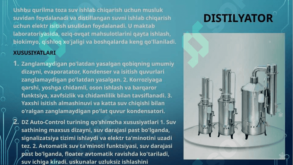 BITEXNOLOGIK JARAYONLARDA QO’LLANILADIGAN JIHOZLAR 8