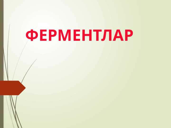 Оқсил табиатига эга биокатализаторлар 1