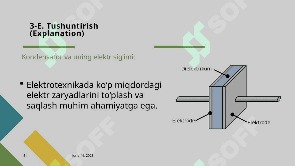 Elektr sig‘imi. Kondensatorlar 5