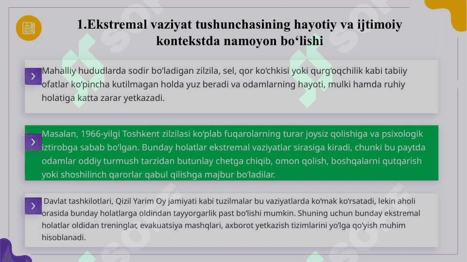 Ekstremal vaziyat  tushunchasi slayd 4
