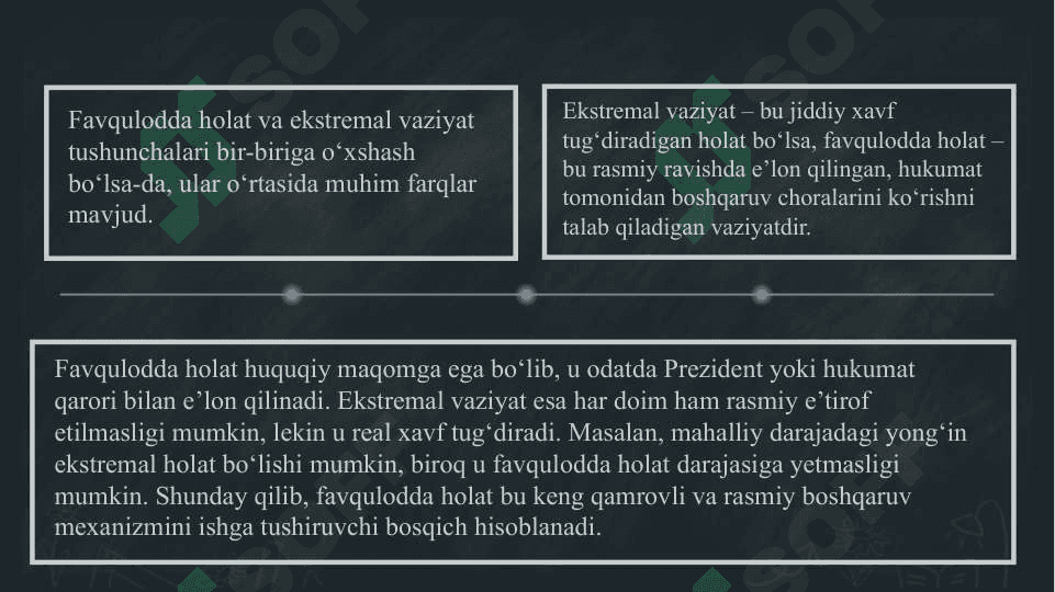 Ekstremal vaziyatlar tasnifi slayd 8