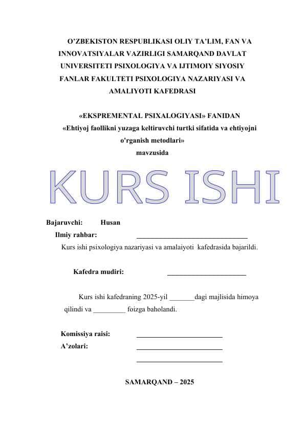 Kurs ishi
