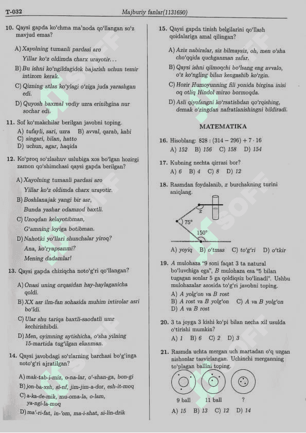 Matematika-Kimyo DTM 4