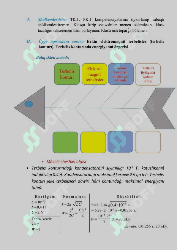 Terbelislerdi grafik túrde súwretlew. Sóniwshi elektromagnit terbelisler 3