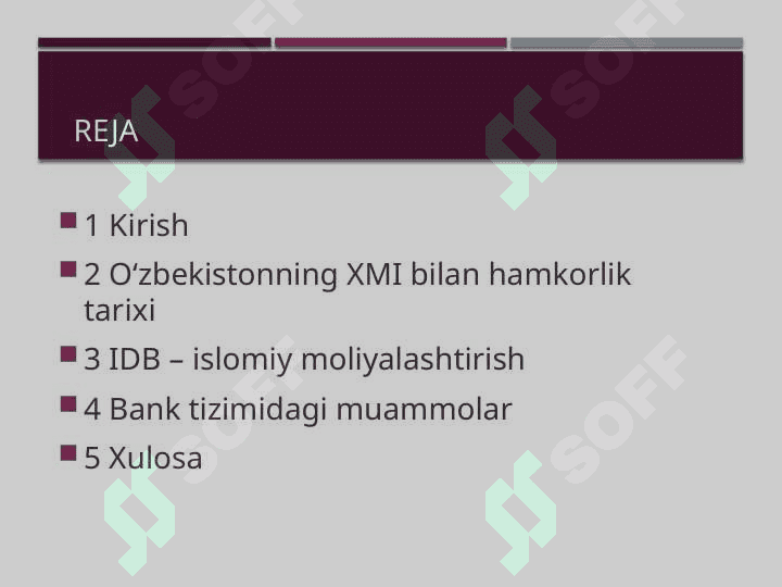 ank faoliyatiga doir Xalqaro moliya institutlari faoliyatining O‘zbekistonga xos jihatlari tahlili 2