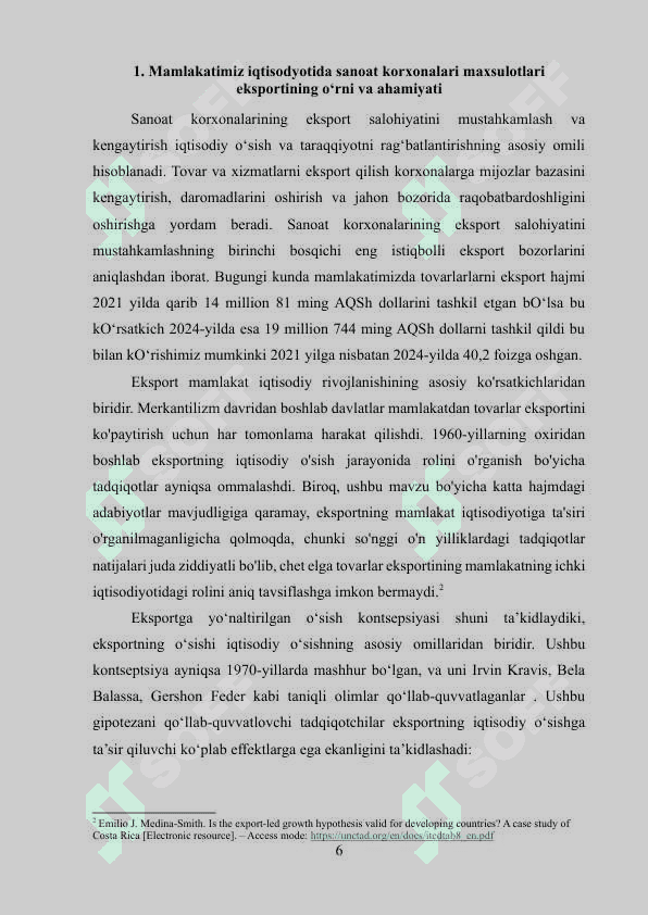 Sanoat korxonalari maxsulotlarini eksport qilish imkoniyatlarini oshirish yo‘llari 6