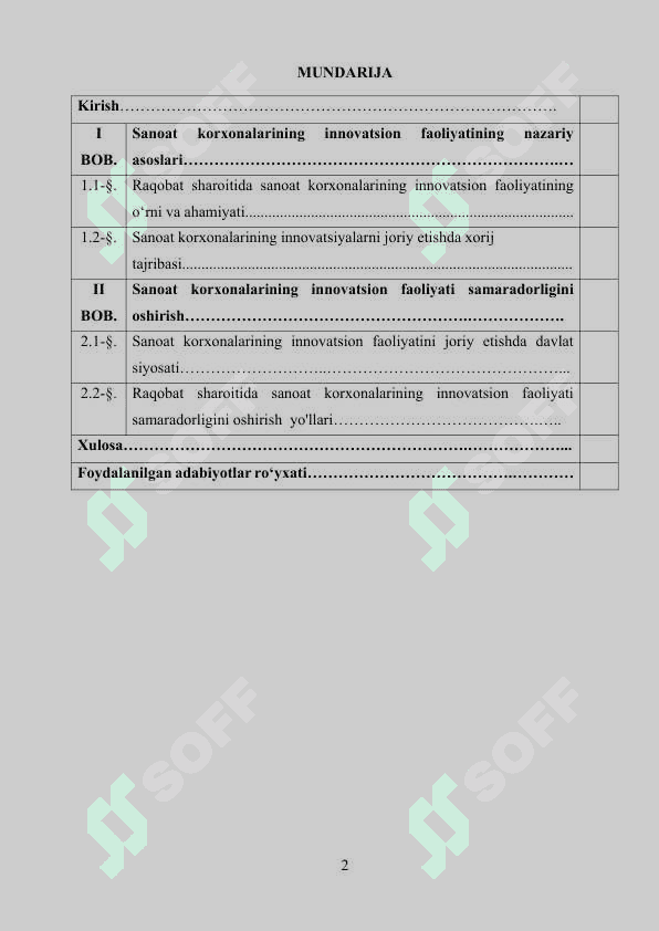 Raqobat sharoitida sanoat korxonalarining innovatsion faoliyati samaradorligini oshirish yo‘llari 2