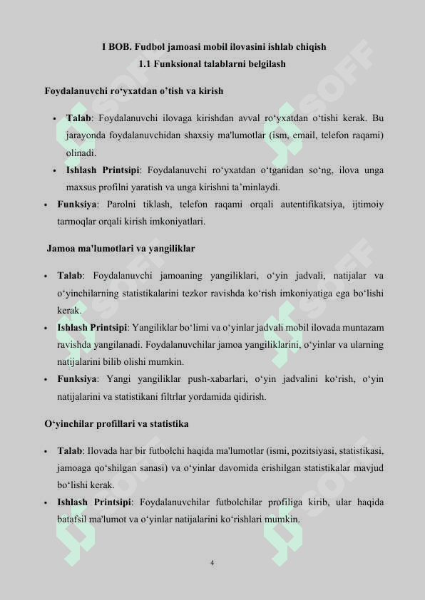 Fudbol jamoasi mobil ilovasini ishlab chiqish 4