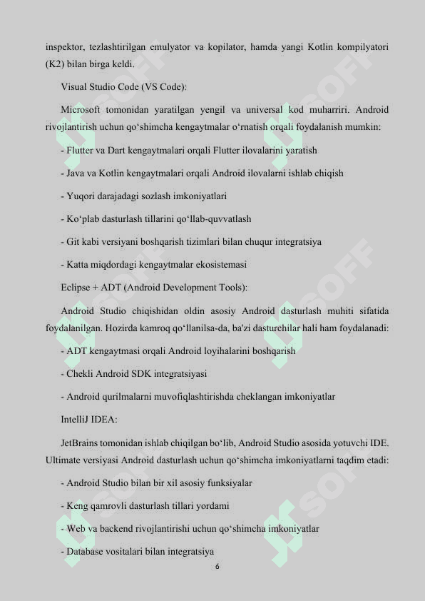 Supermarket ilovasini loyihalash 6