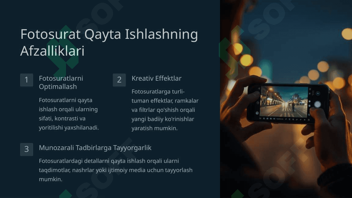 Smartfonlarda fotosuratlarni qayta ishlash 3