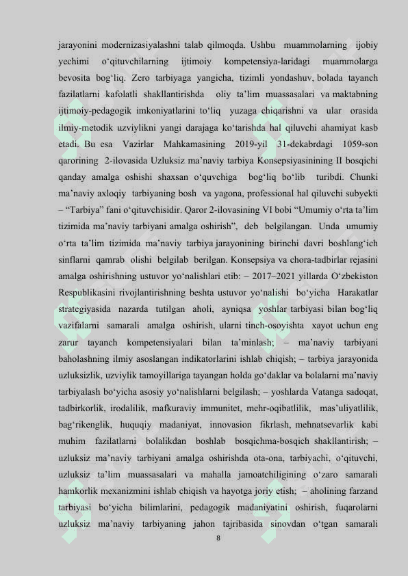 TARBIYA FANIDA O’QUVCHILARNING IQTISODIY KOMPETANSIYALARINI SHAKLLANTIRISH YO’LLARI 8