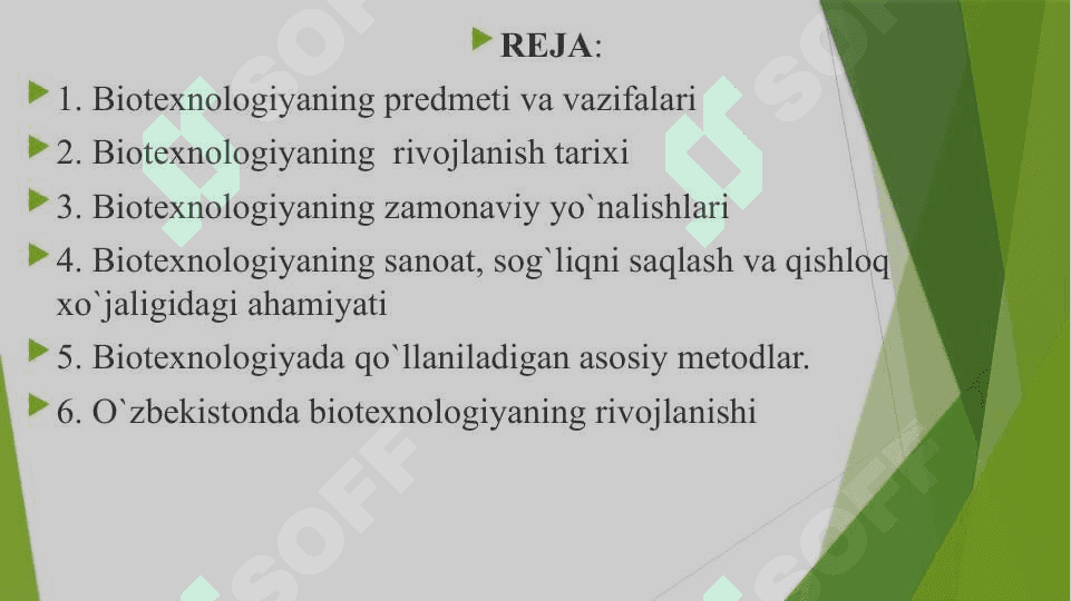 BIOTEXNOLOGIYA FANINING PREDMETI 2