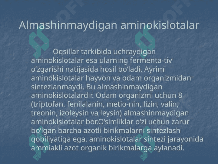 Aminokislota va oqsillar 6