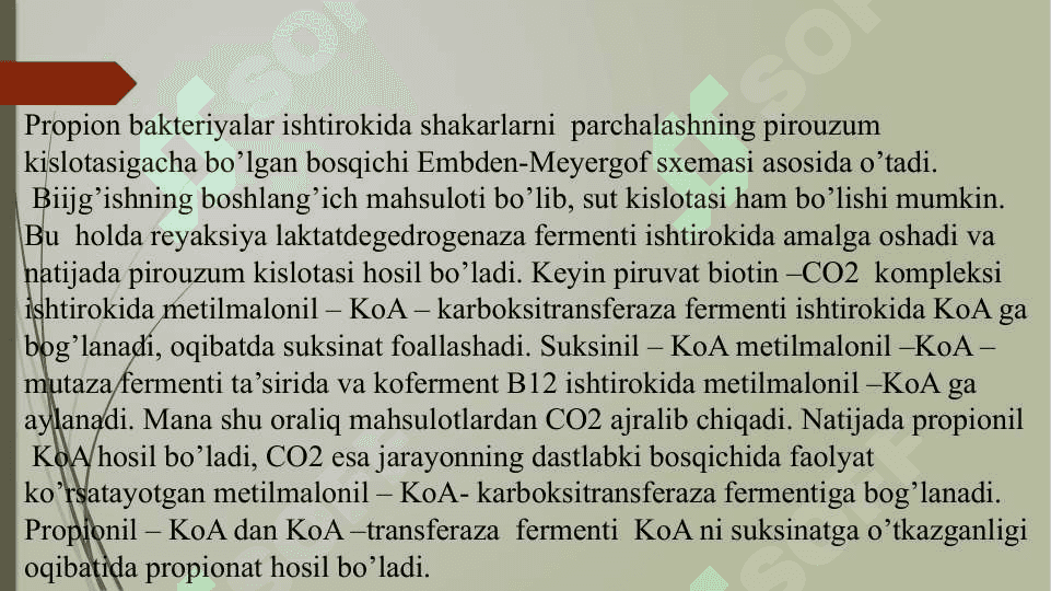 Bijgish va uni xillari. Sut-kislotali va spirtli bijg’ish 7