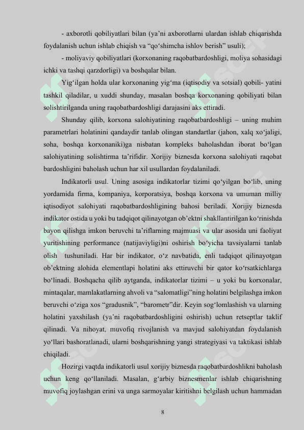 Korxona qudratini boshqarish.docx kurs ishi 8
