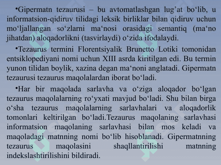 GIPERMATN VA XALQARO O‘RGIMCHAK TO‘RI 8