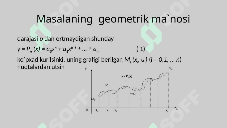 Funksiyalarni interpolyasiyalashning umumiy masalasi 3