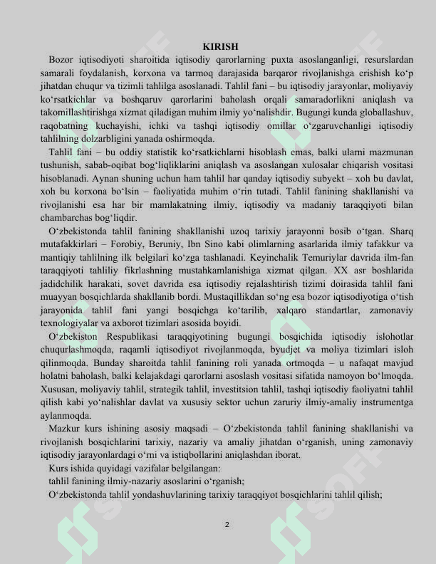 O‘zbekistonda tahlil fanining vujudga kelishi va rivojlanishi 2