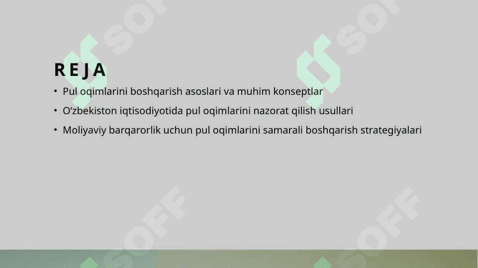 Pul oqimlarini boshqarish 2