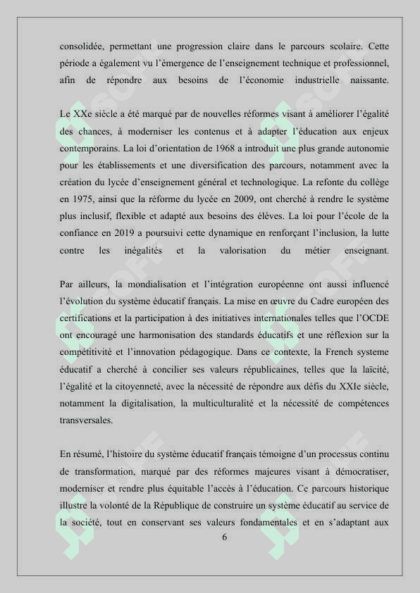 LE SYSTEME EDUCATIF DE LA FRANCE 6