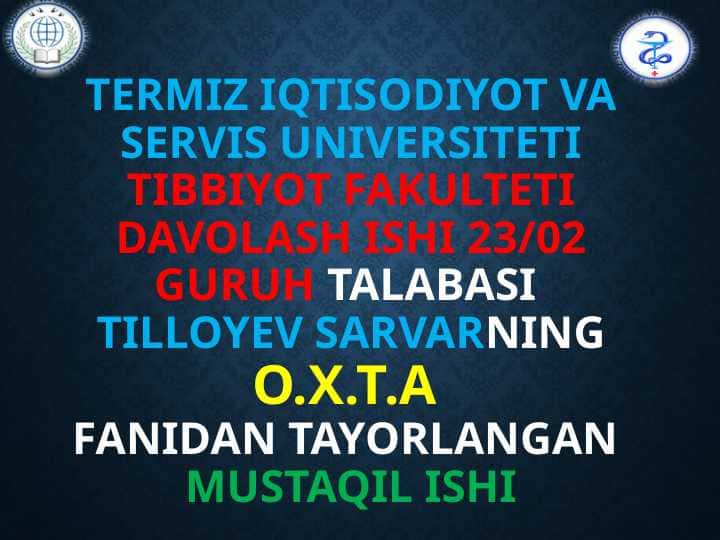Tibbiyotda qoʻlaniladigan zamonaviy asbob uskunalar 1