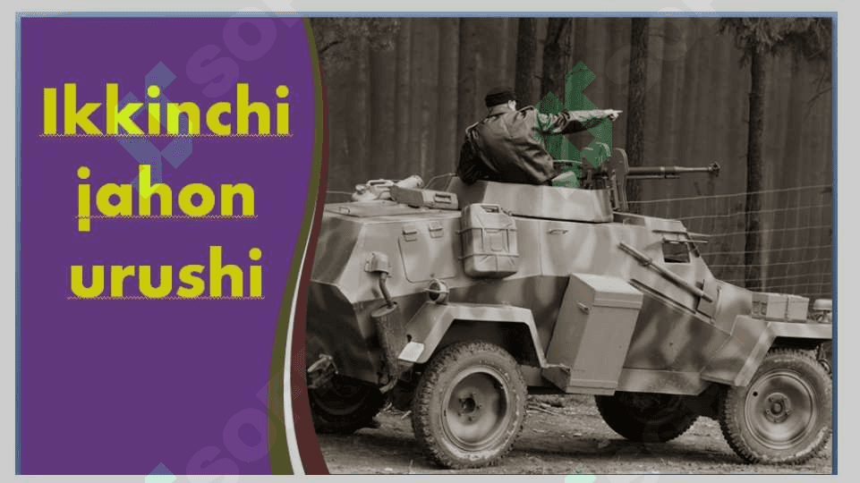 Ikkinchi Jahon urushi arafasidagi xalqaro munosabatlar. Ikkinchi jahon urushi. 6