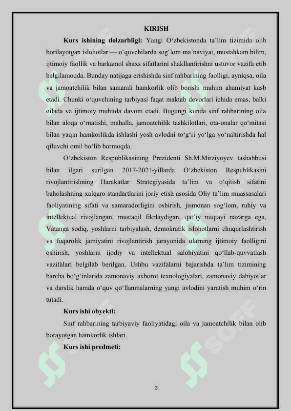 Sinf rahbarining oila va jamoatchilik bilan hamkorligining ahamiyati. 3