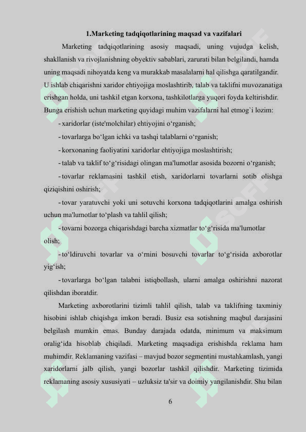 MARKETING TADQIQOTLARIDA KUZATUV USULLARI 6