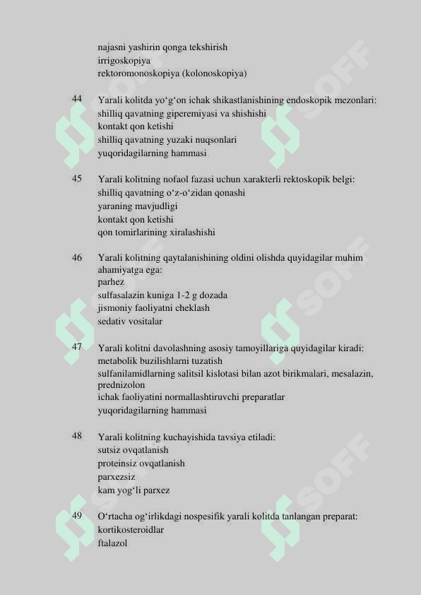 Argos 2025 test Terapiya mutaxassisligi bo'yicha shakllantirilgan test savollari ro'yxati 1