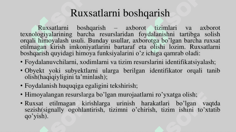 Axborot xavfsizligining umumiy tushunchalari 5