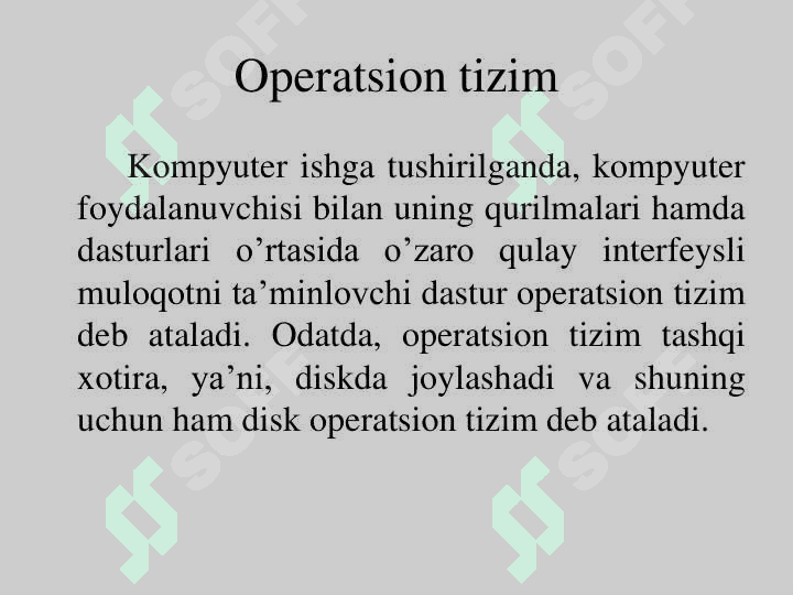 Operatsion tizim 3
