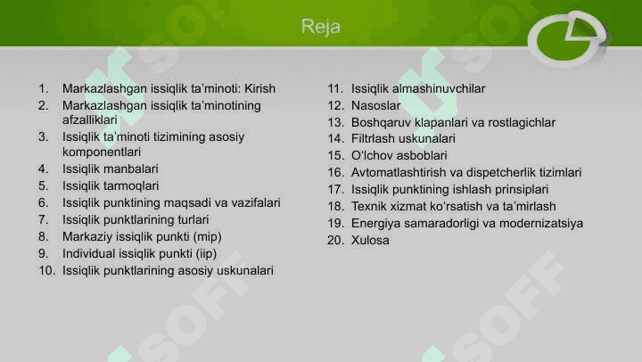 Markazlashgan issiqlik taʼminoti. Issiqlik punkti uskunalari 2