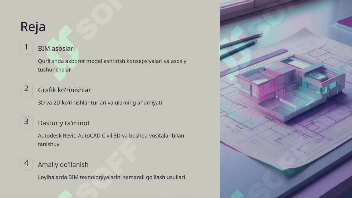 Qurilishda BIM texnologiyalari. Grafik ko'rinishlarni o'zgartirish 2