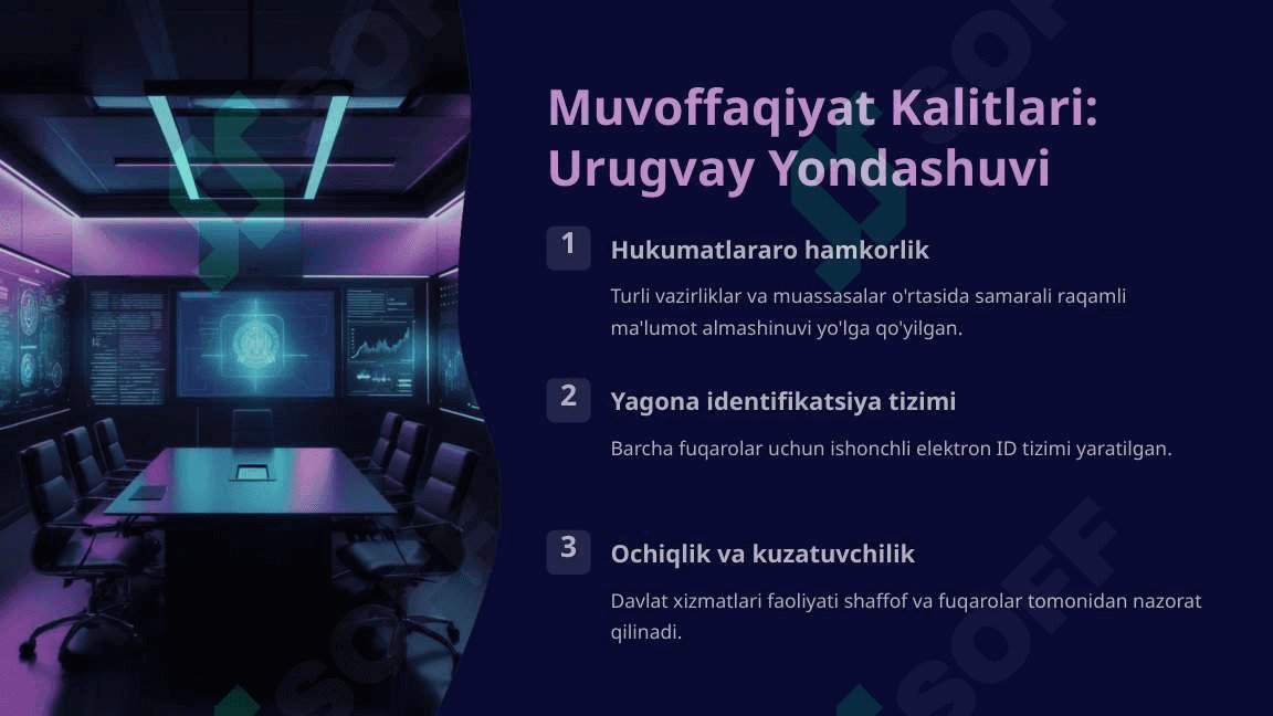 Urugvay davlatining elektron xizmati. O'zbekiston Respublikasi elektron hukamatining bir-biriga o'xshash tamoillari va kamchiliklari 3