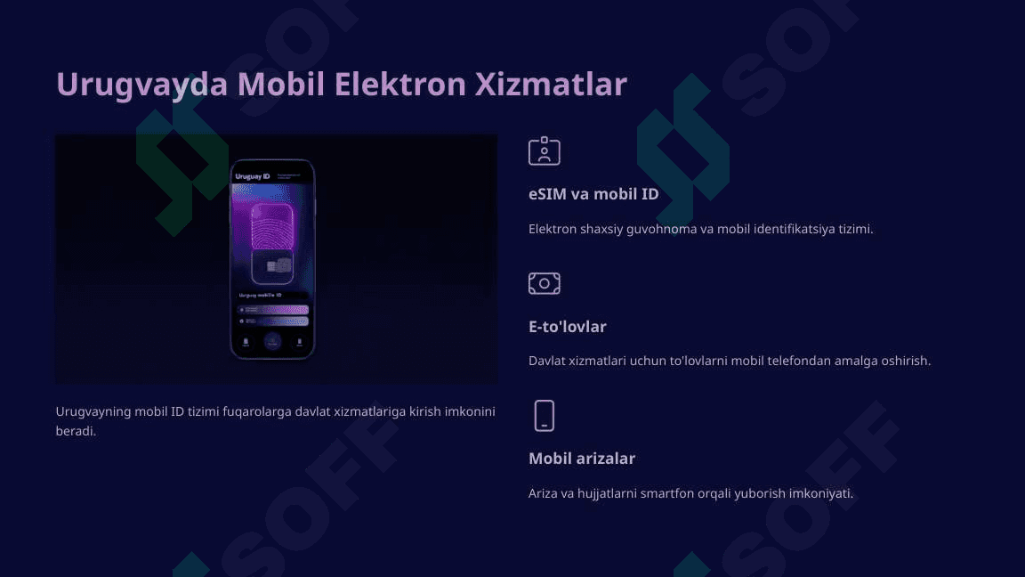 Urugvay davlatining elektron xizmati. O'zbekiston Respublikasi elektron hukamatining bir-biriga o'xshash tamoillari va kamchiliklari 4
