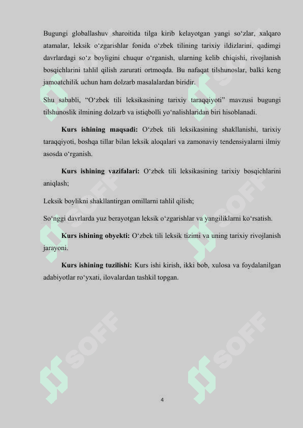 O‘ZBEK TILI LEKSIKASINING TARIXIY TARAQQIYOTI 4