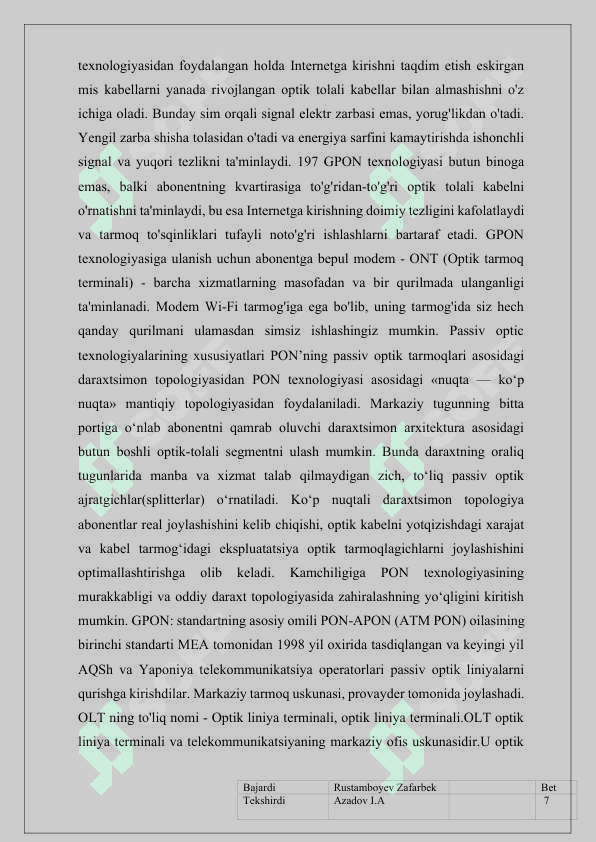 Individual loyiha ishi 7