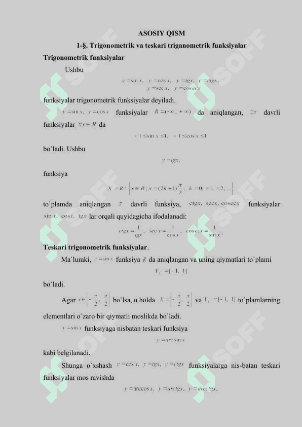 Tarkibida trigonometrik funksiyalar qatnashgan ifodalarni integrallash 7