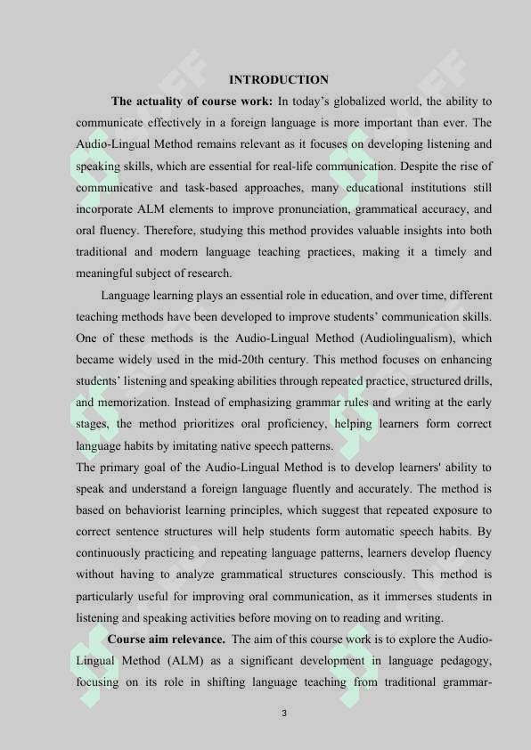 THE AUDIO-LINGUAL METHOD (AUDIOLINGUALISM) IN TEACHING COMMUNICATIVE SKILLS 3