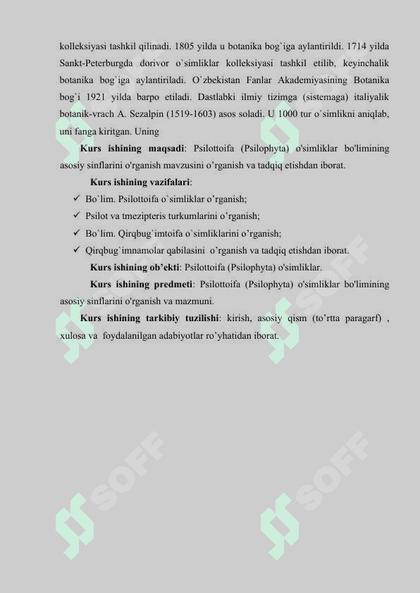 “Psilottoifa (Psilophyta) o'simliklar bo'limining asosiy sinflarini o'rganish” 5