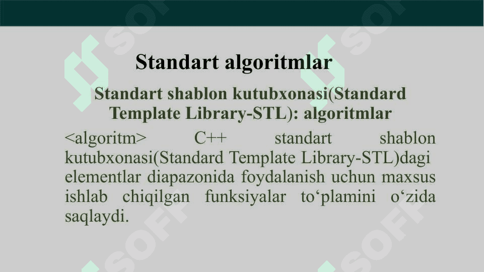 Standart algoritmlar va iteratorlar 3