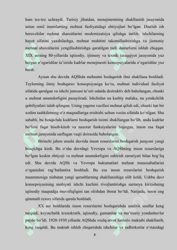 Jahon iqtisodiyotida inson resurslari 8