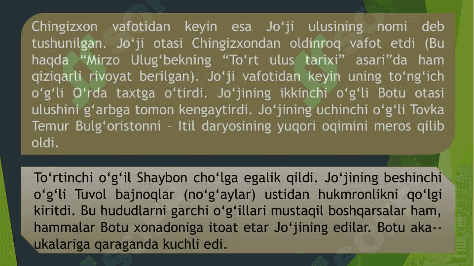 OLTIN O‘RDA ADABIYOTI Nosiruddin Burhonuddin Rabg‘uziy va uning “Qisasi Rabg‘uziy” asari 6