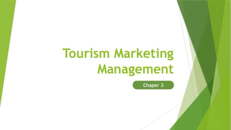 Tourism Marketing Management 1