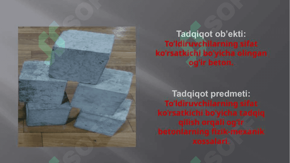 Oddiy ogʻir beton tarkibini tanlash 2